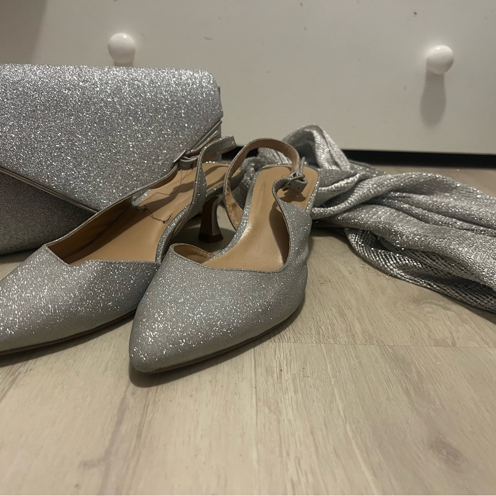 Elegant Silver Women's Heels